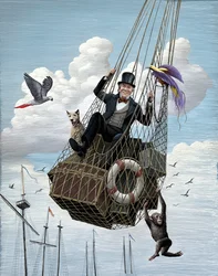 Les voyages du docteur Dolittle, 2012 (scratchboard, colorisé numériquement)