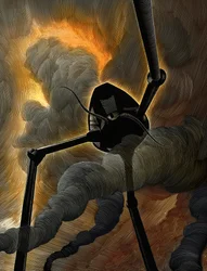 La guerre des mondes, 2014 (planche à dessin, colorisée numériquement)