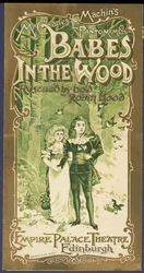 Couverture du programme de Babes in the Wood au Empire Palace Theatre, Édimbourg
