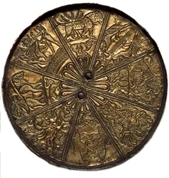 Miroir en argent recouvert d