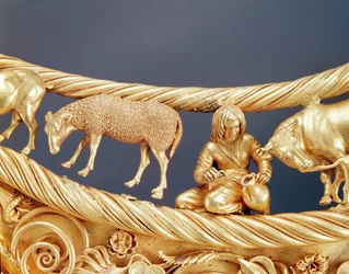 Traite des brebis, détail d