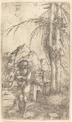 Saint Jérôme dans un paysage