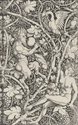 Papier peint avec famille de satyres, 1515