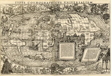 Typus Cosmographicus Universalis (Carte du monde), vers 1532 (gravure sur bois)
