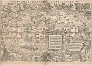 Carte du monde de 1532 par Sebastian Münster