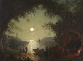 Une crique au clair de lune