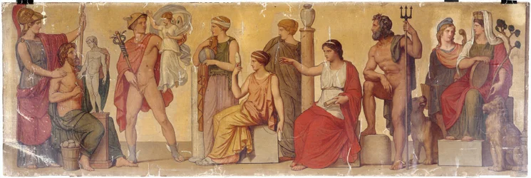 "Prométhée modelant le premier homme", composition de l