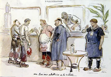 Un bar aux Abattoirs de la Villette, c.1925-30