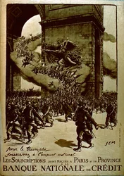 Affiche pour le prêt national français pendant la Première Guerre mondiale (lithographie)