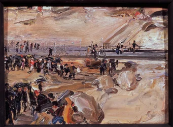 Promenade à San Remo (Italie). Œuvre de Semyon Gavrilovich Nikiforov (1877-1912)