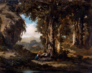 Figures en bois ou Repos dans les bois