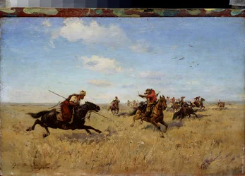 Combat entre les cosaques et les tatares