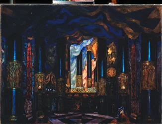 Décor préparatoire pour la pièce de théâtre "De l