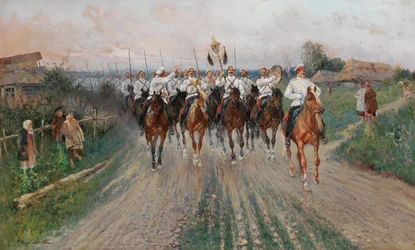 Une fanfare traverse le village