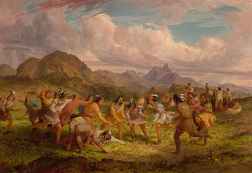 Jeu de balle chez les Indiens Sioux, 1851