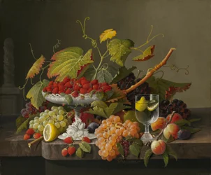 Une abondance de fruits, vers 1860