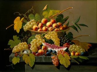 Nature morte avec un panier de fruits