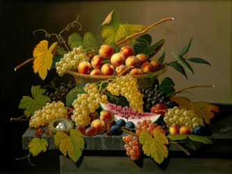 Nature morte à la corbeille de fruits