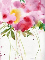 Fleurs abstraites à l