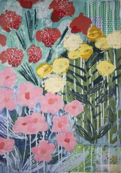 Jardin abstrait coloré