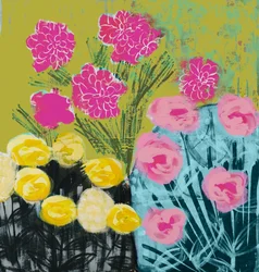 Fleurs abstraites vibrantes