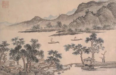 Paysage avec Voiliers