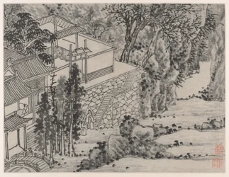 Douze vues de la colline du Tigre, Suzhou : Le refuge de la pierre éclairée, après 1490