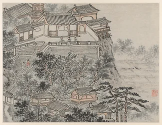 Douze Vues de la Colline du Tigre, Suzhou : La Terrasse des Cinq Sages