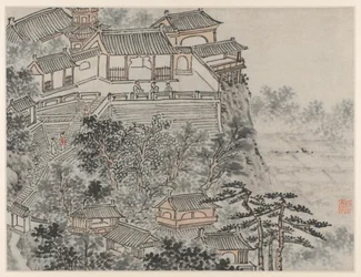 Douze vues de la colline du Tigre, Suzhou : La Terrasse des Cinq Sages, après 1490