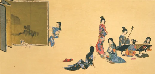 Groupe de femmes pendant la récréation, illustration du magazine 