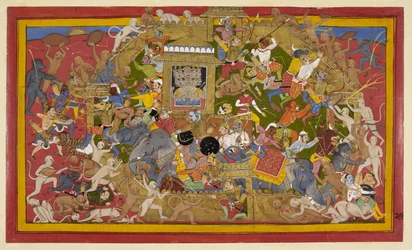Rāma et ses alliés attaquent alors qu