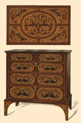 Commode incrustée de marqueterie, 1905