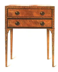 Coiffeuse en bois de satin peint, 1908