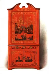 Cabinet laqué rouge, 1907-1908