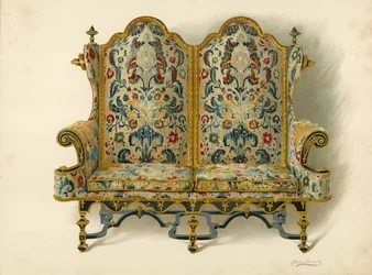 Canapé, propriété du Duc de Leeds (chromolitho)