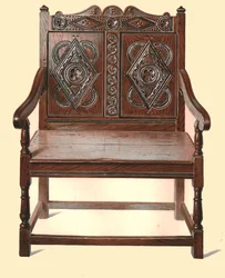 Chaise double en chêne gallois, 1904