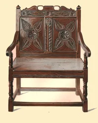 Chaise double en chêne gallois, 1904