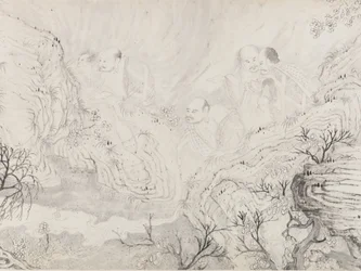 Les seize Luohans, daté de 1667