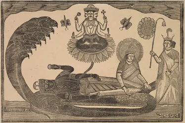 Anantasayan (Vishnu couché sur le serpent Ananta)