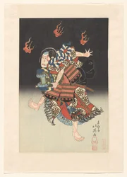 Nakamura Shikan II en tant que renard (kitsune) Genkurô dans la pièce de théâtre 
