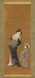 Courtisane et son assistant, 18ème siècle