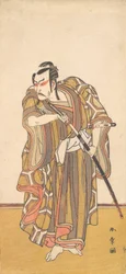 Ichikawa Danzo III en samouraï tirant une épée, vers 1772
