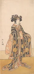 Yoshizawa Iroha en tant que femme Tomoe Gozen debout sur la rive