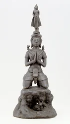 Siva honore le Bouddha, culture Lan Na
