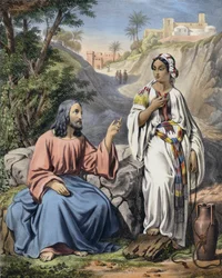 Christ et la femme de Samarie au puits de Jacob