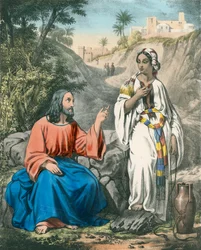 Christ et la femme de Samarie au puits de Jacob