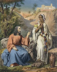 Christ et la femme samaritaine au puits de Jacob
