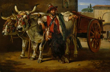 Homme avec charrette à bœufs, Florence
