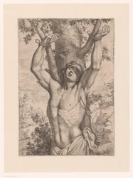 Saint Sébastien attaché à un arbre