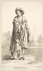 Femme de Macédoine, de Recueil de diverses figures étrangères inventées par F. B..., 18ème siècle